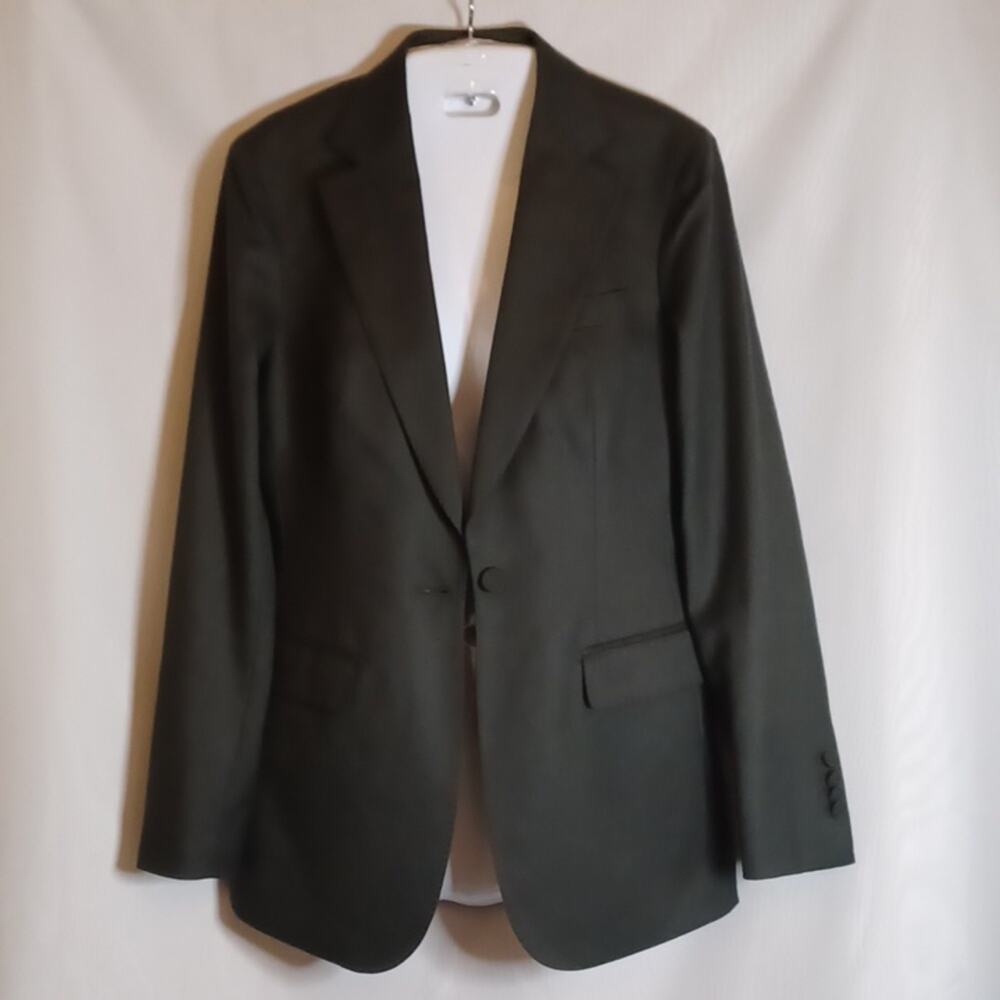 SUISTUDIO Wool Blazer Dark Green for Women. Size 2-4